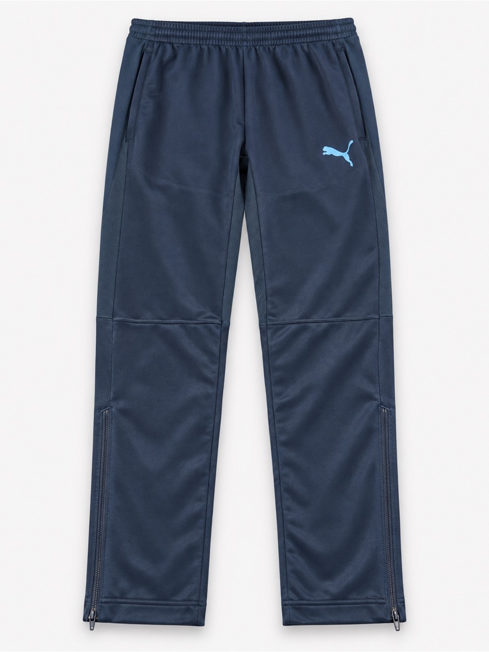 Puma Navy Track Pants with Light Blue Logo